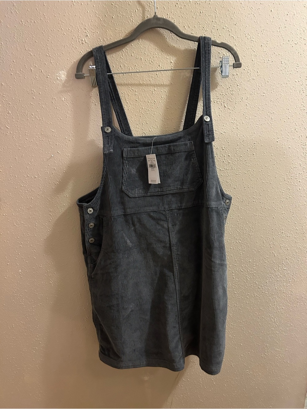 American Eagle Outfitters Gray Corduroy Overall Dress - Picture 7 of 7
